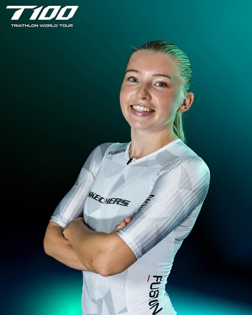 Anastacia Damm Nielsen at the T100 Triathlon World Tour